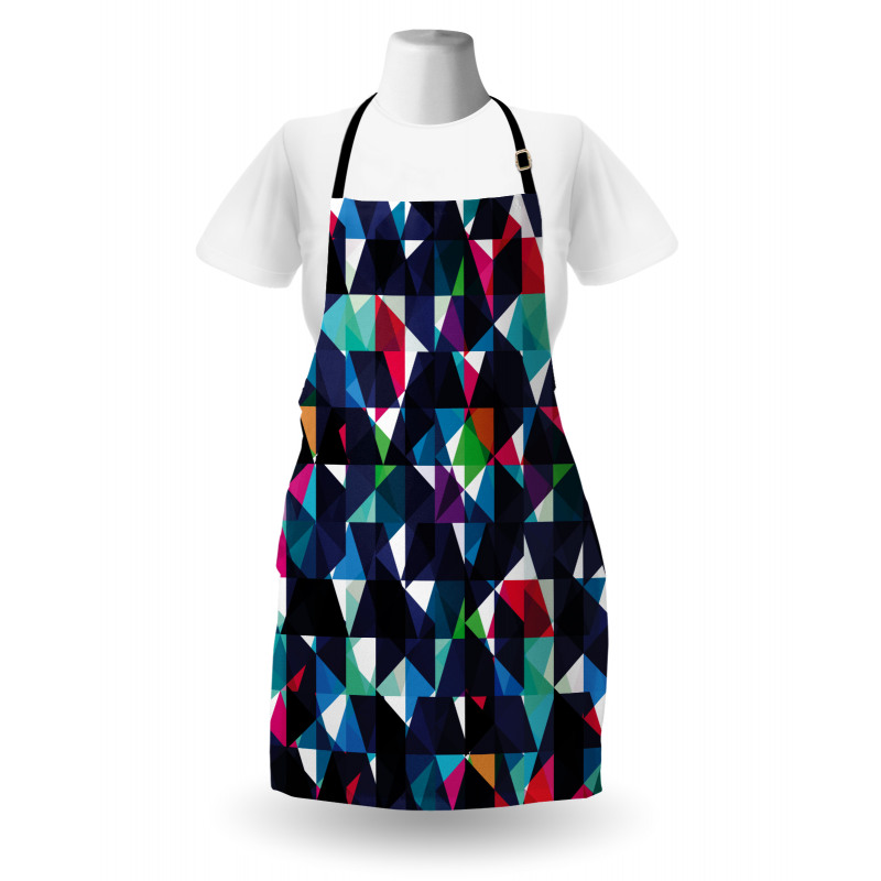 Retro Colorful Mosaic Apron