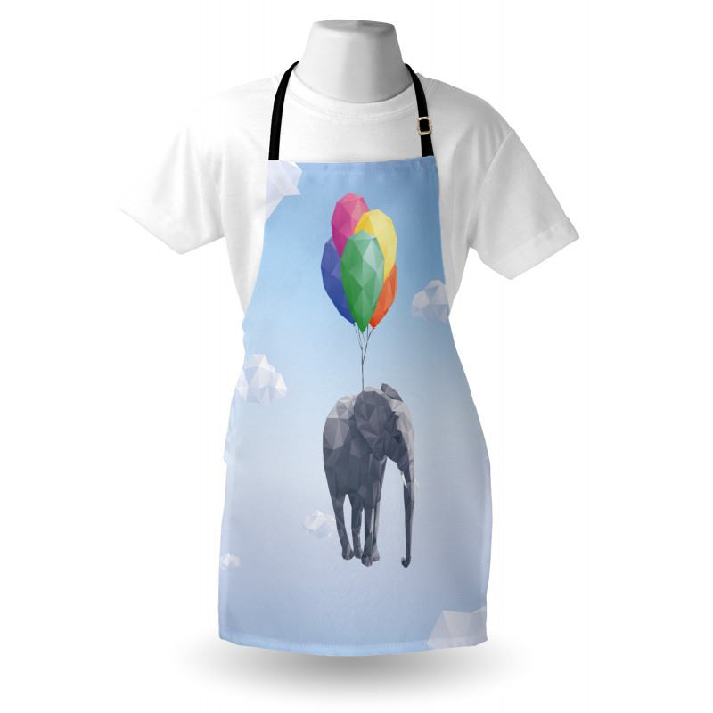 Elephant Baloons Sky Art Apron