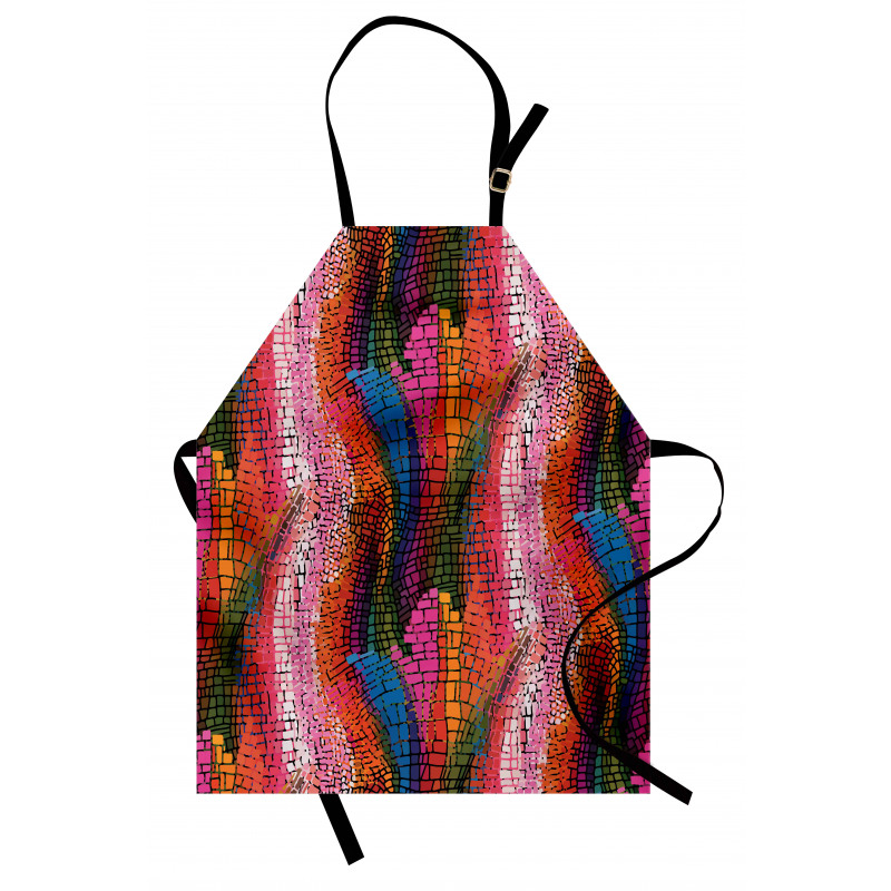 Colorful Wavy Mosaic Apron