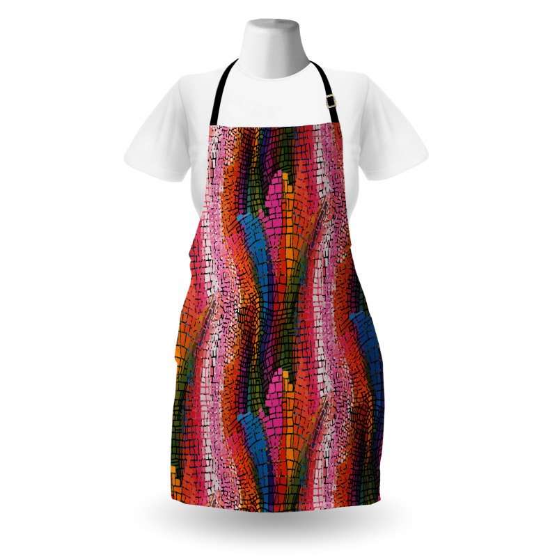 Colorful Wavy Mosaic Apron