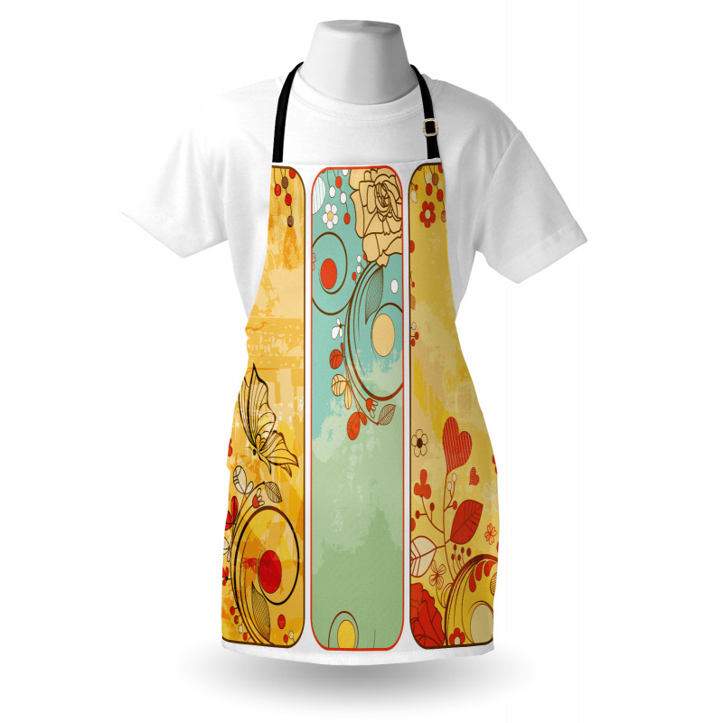 Floral Detailed Frames Apron