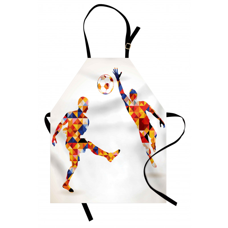 Colorful Footballers Apron