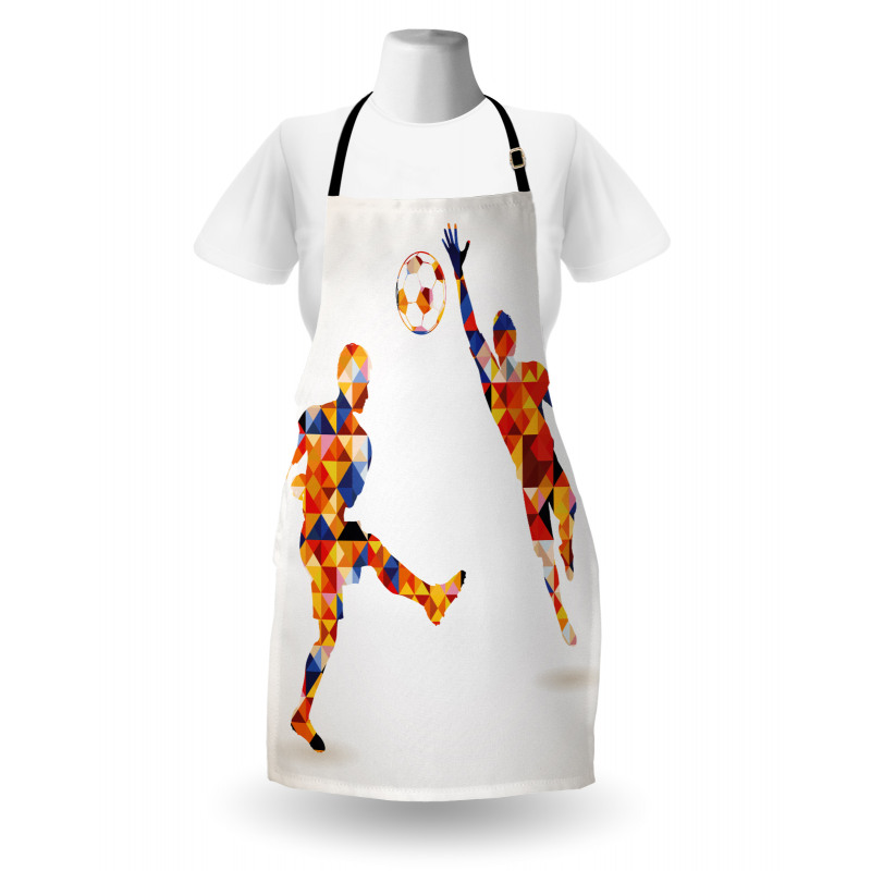 Colorful Footballers Apron