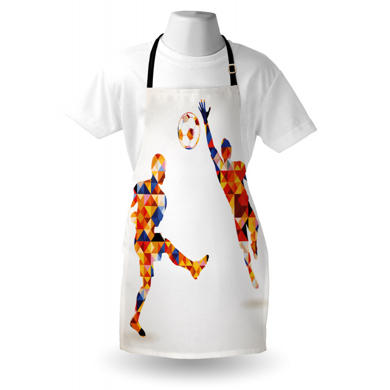 Colorful Footballers Apron