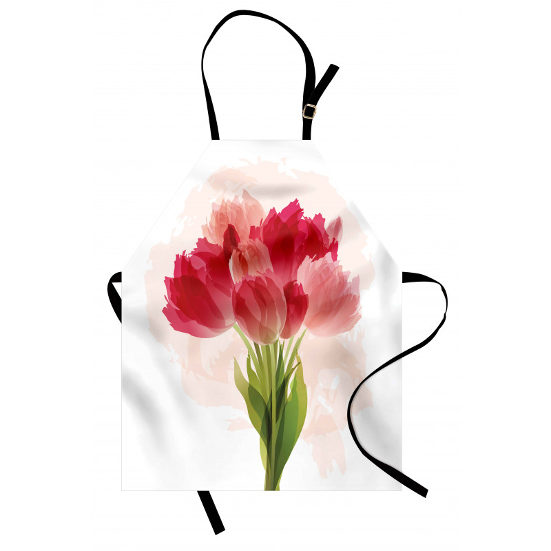Watercolor Tulip Bouquet Apron