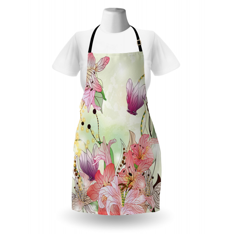 Abstract Flowers Buds Apron