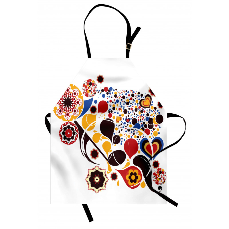 Flowers Hearts Notes Apron