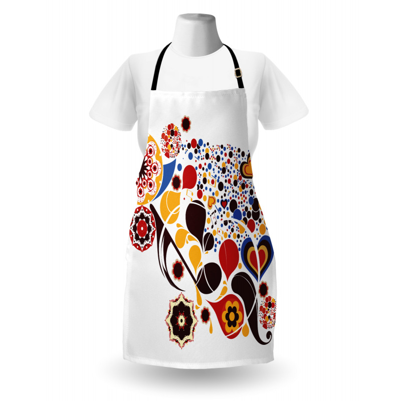 Flowers Hearts Notes Apron