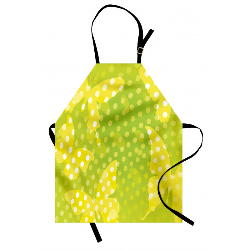 Butterfly Shapes Dots Apron