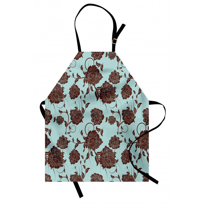 Flower Ornaments Retro Apron