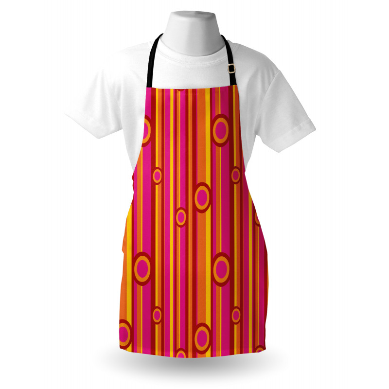 Stripes Circles Vibrant Apron