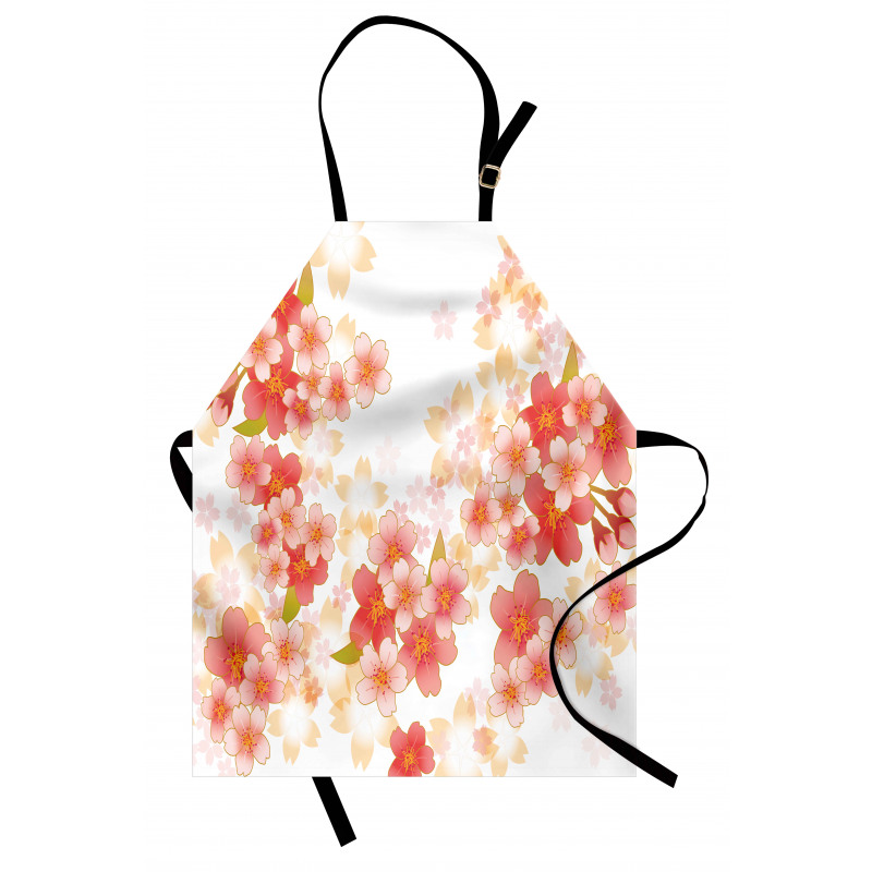 Vibrant Sakura Flowers Apron