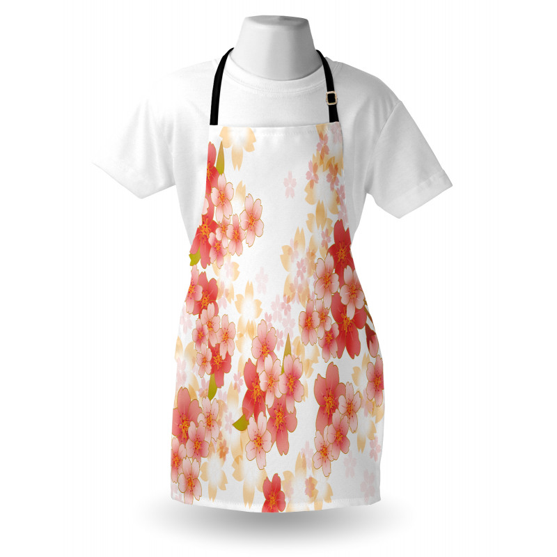 Vibrant Sakura Flowers Apron