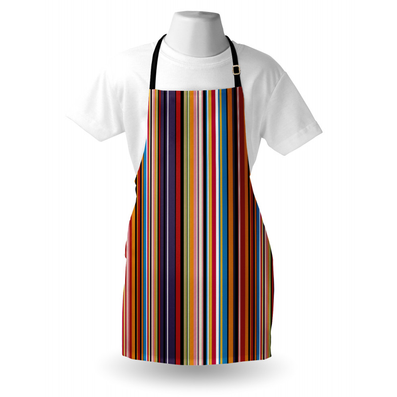 Moda Mutfak Önlüğü Rengarenk Çizgili Desen