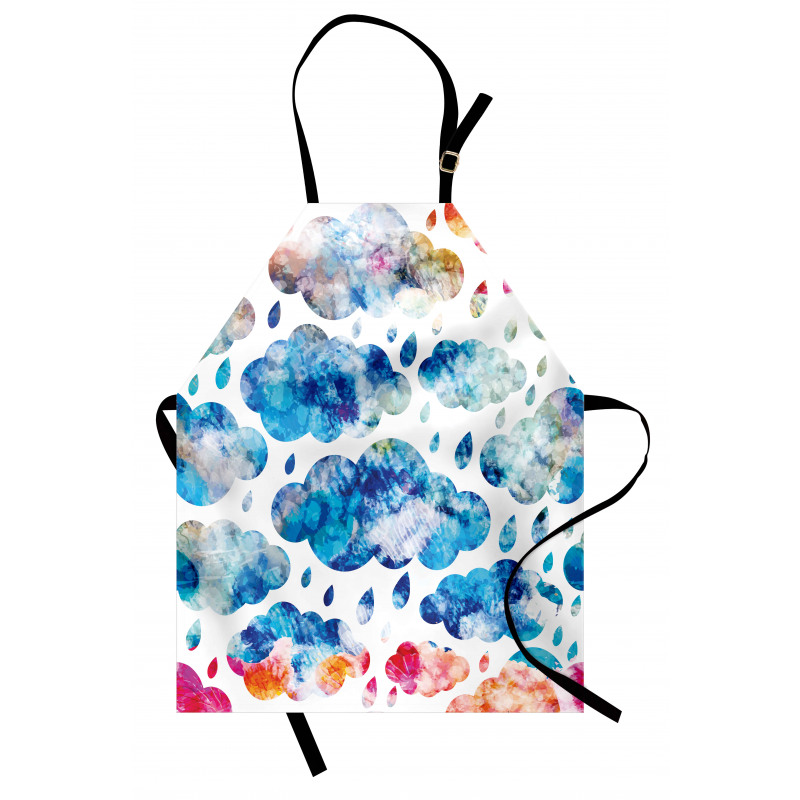 Clouds Raindrops Apron