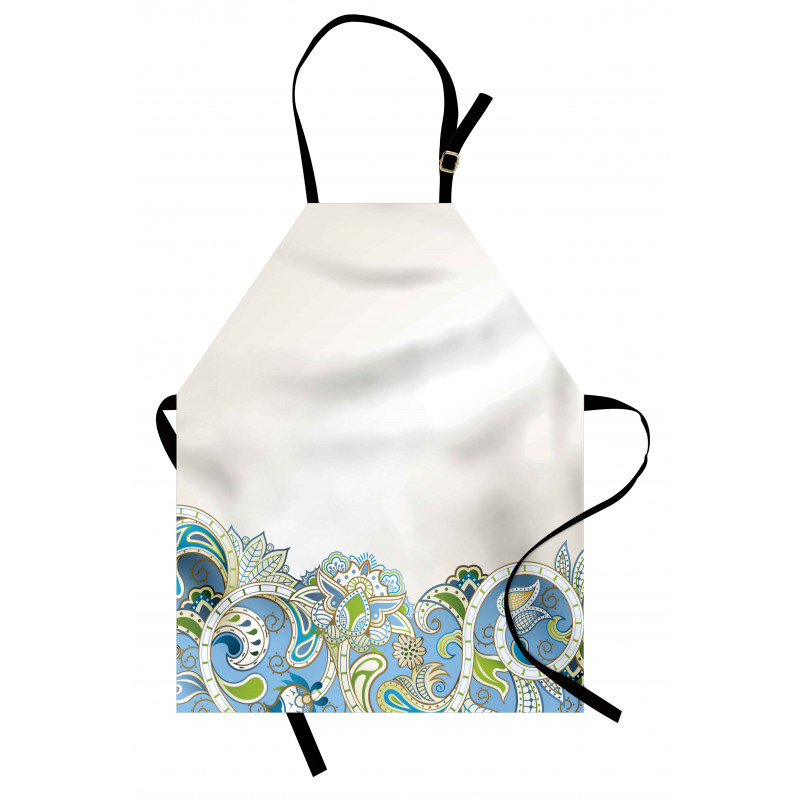 Abstract Flowers Curvy Apron