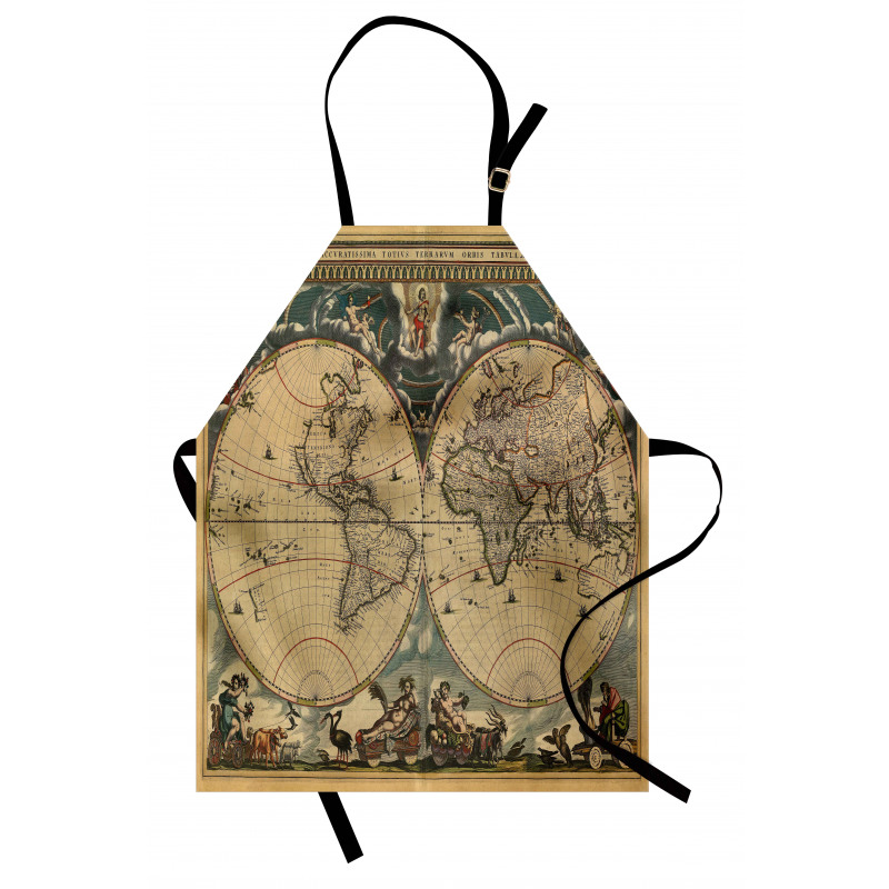 Old Map World Apron