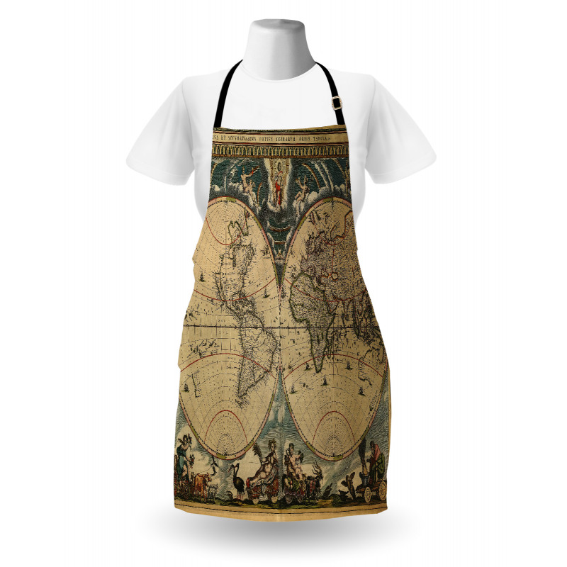 Old Map World Apron