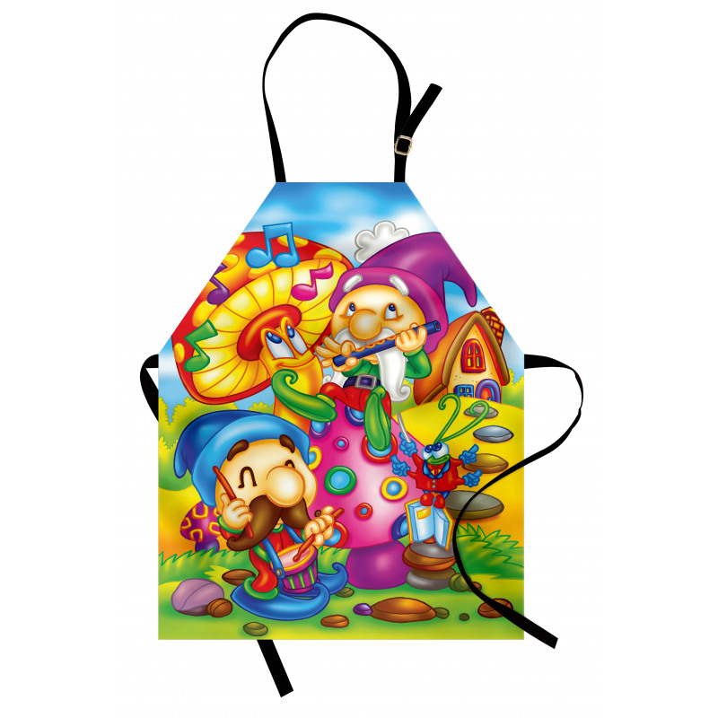 Cartoon Singing Elves Art Apron