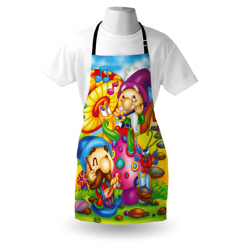 Cartoon Singing Elves Art Apron