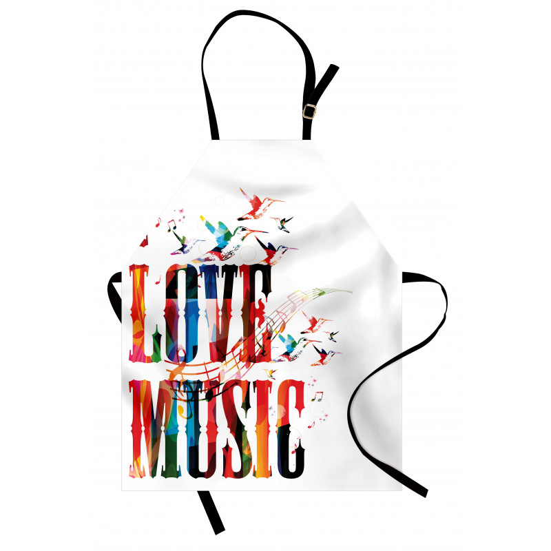 Music Theme Grungy Apron