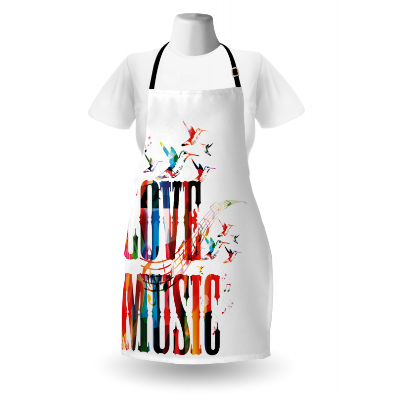 Music Theme Grungy Apron