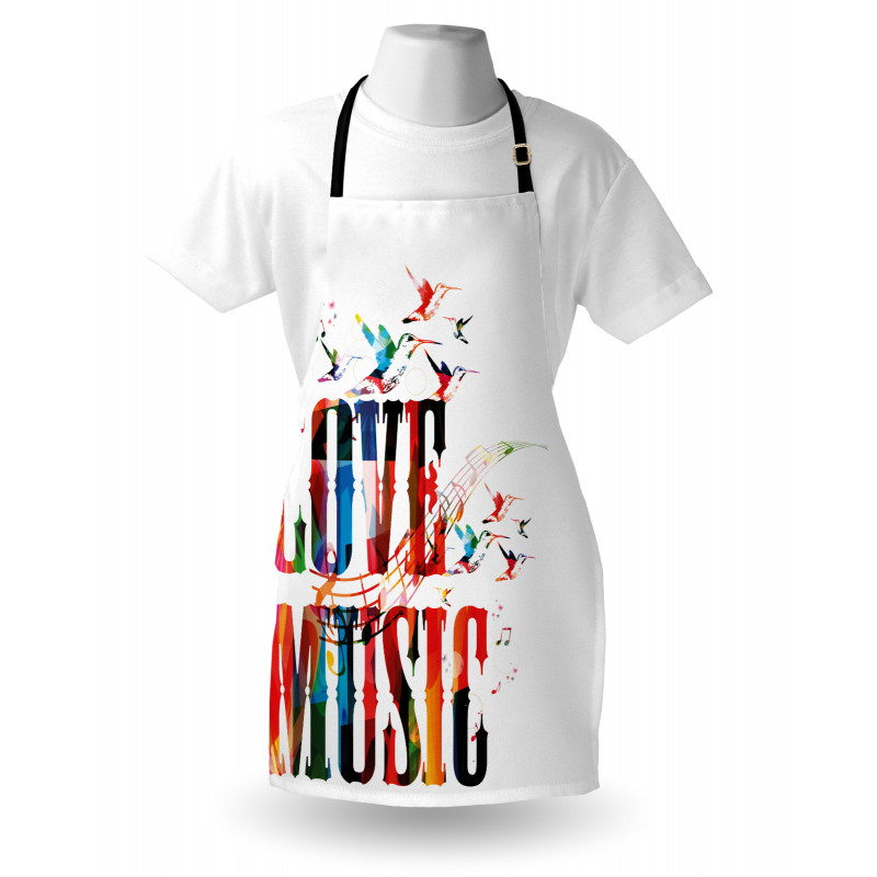 Music Theme Grungy Apron