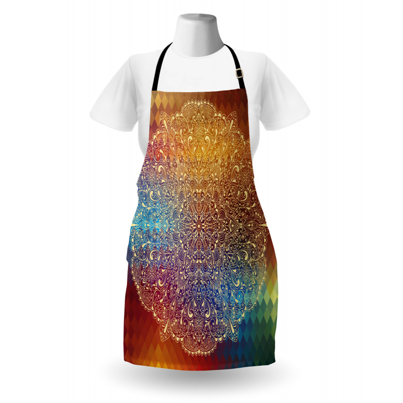 Oriental Floral Detail Apron