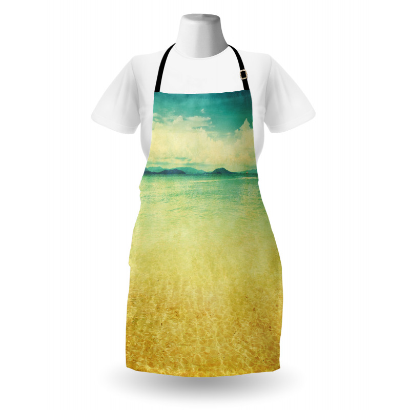 Vintage Grunge Sea View Apron