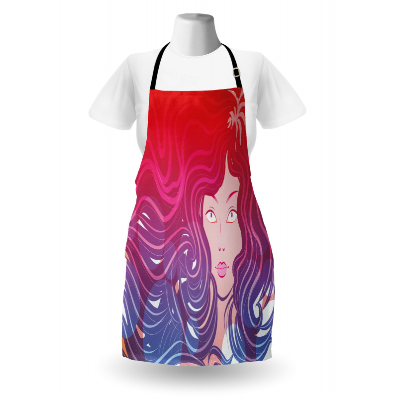 Little Mermaid Face Hair Apron