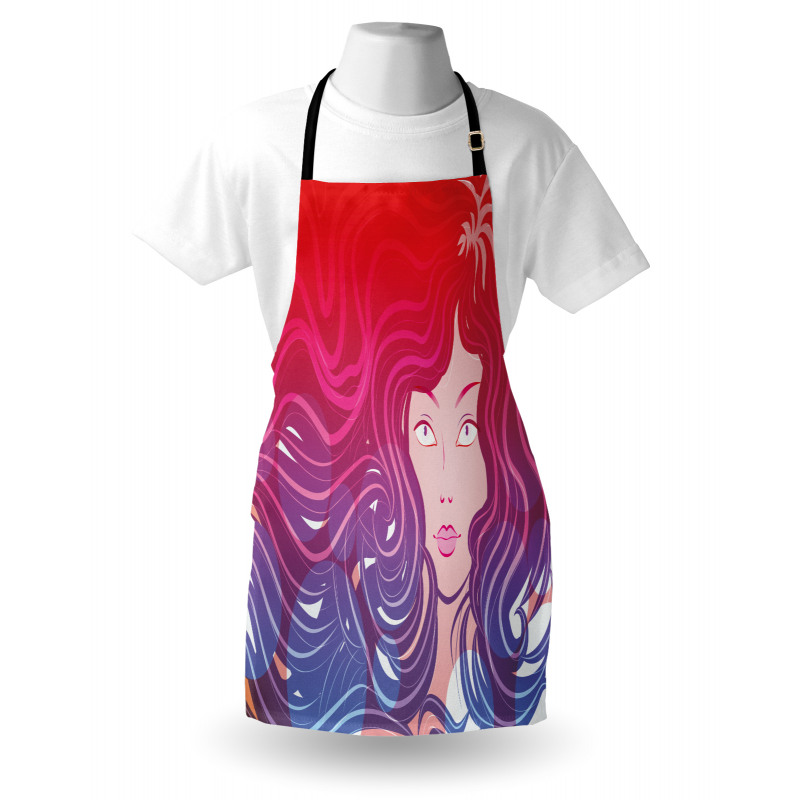 Little Mermaid Face Hair Apron