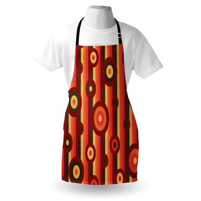 Circles Dots Stripes Art Apron