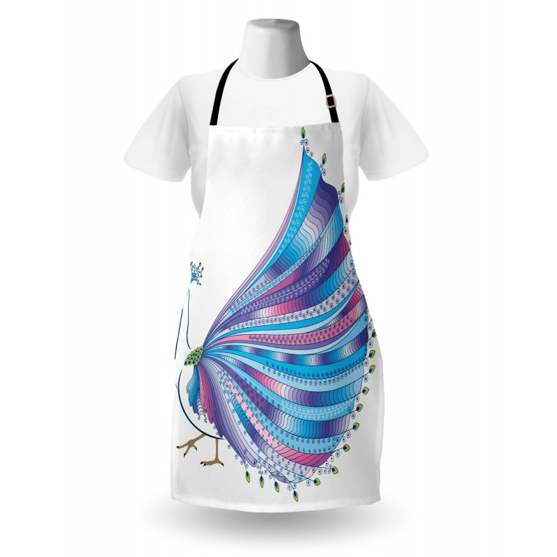 Stylized Peacock Feather Apron