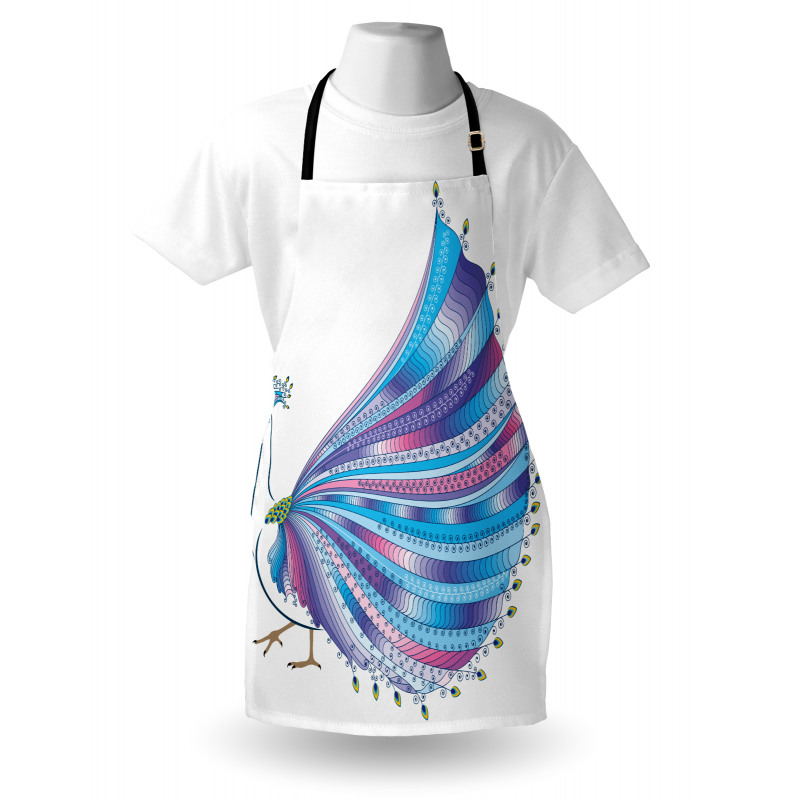 Stylized Peacock Feather Apron