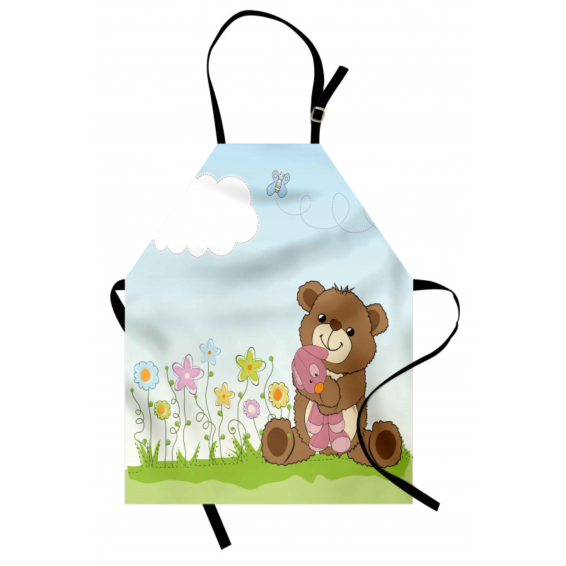 Cartoon Teddy Bear and Toy Apron