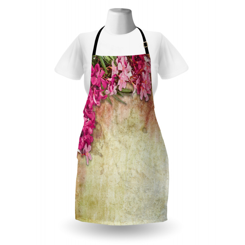 Vintage Oleander Flowers Apron