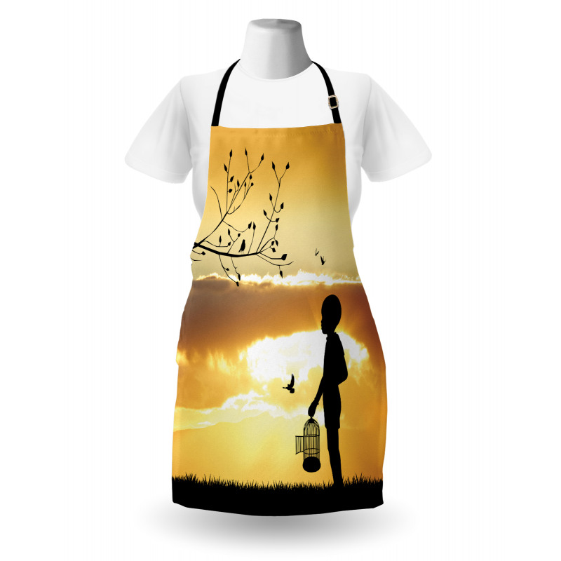 Child with a Bird Cage Apron