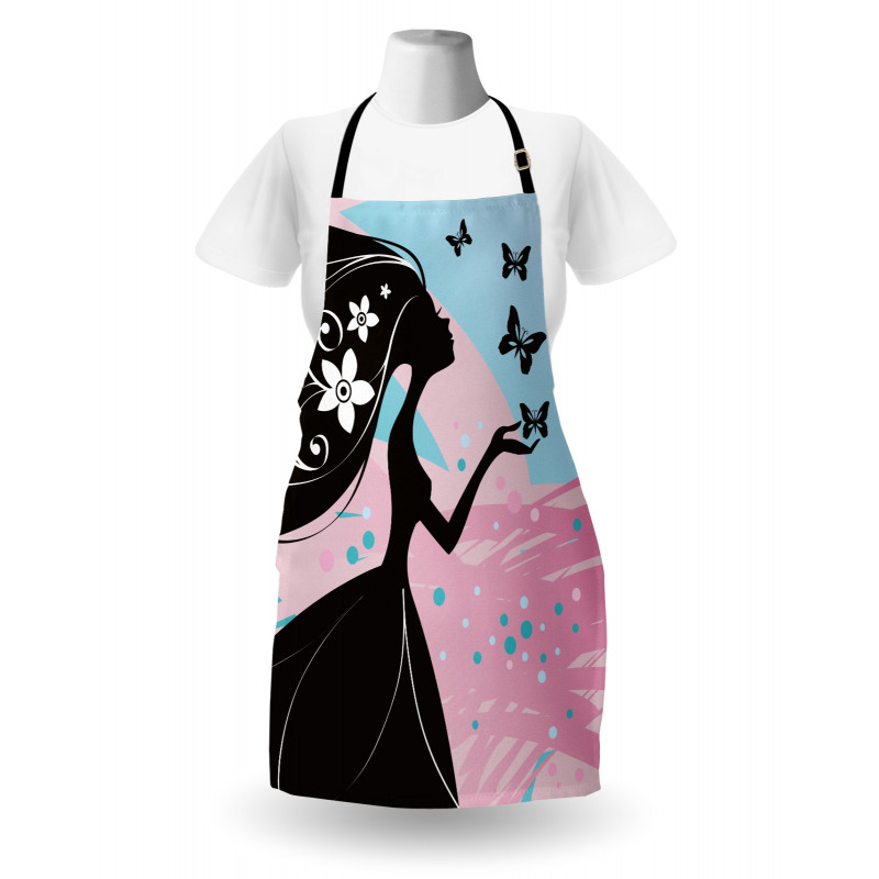 Butterfly Floral Head Apron