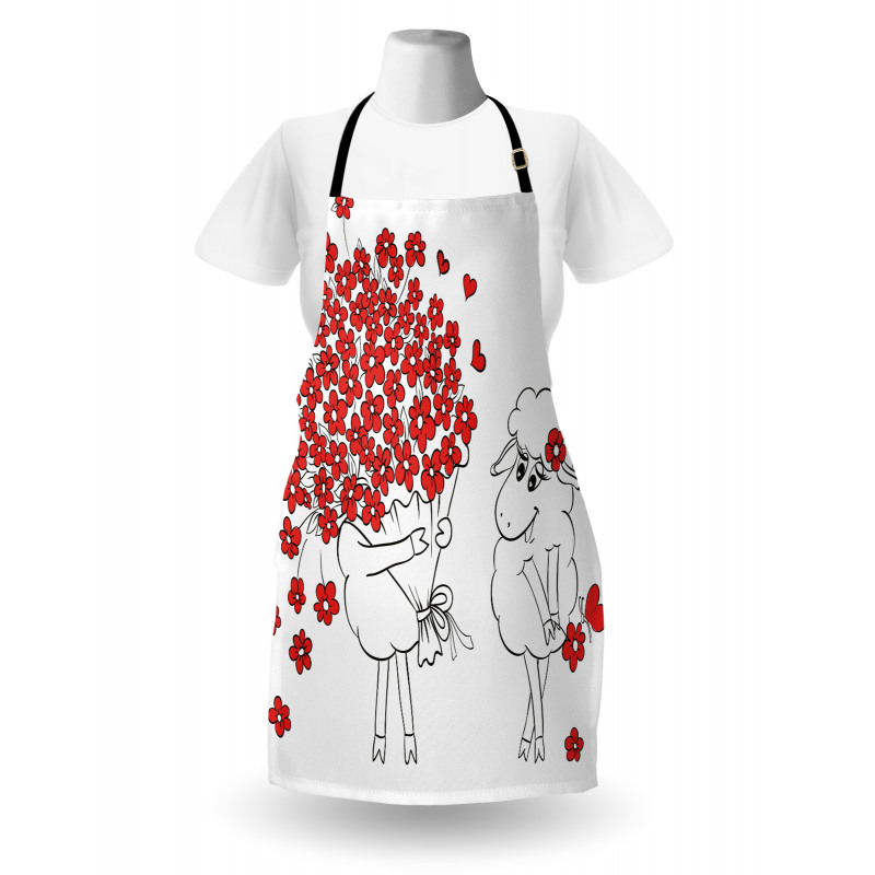 Aşk Mutfak Önlüğü Romantik Koyunlar