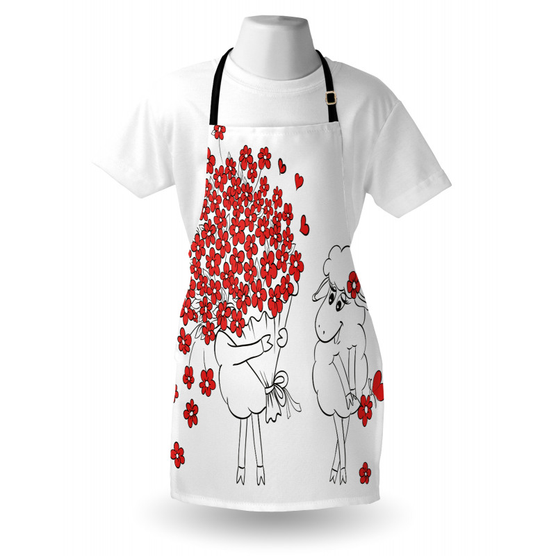 Lover Goats Hearts Apron