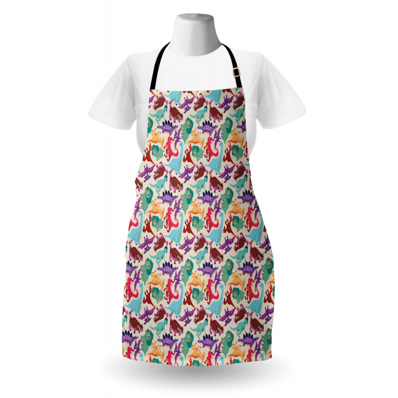 Funny Monsters Cartoon Apron