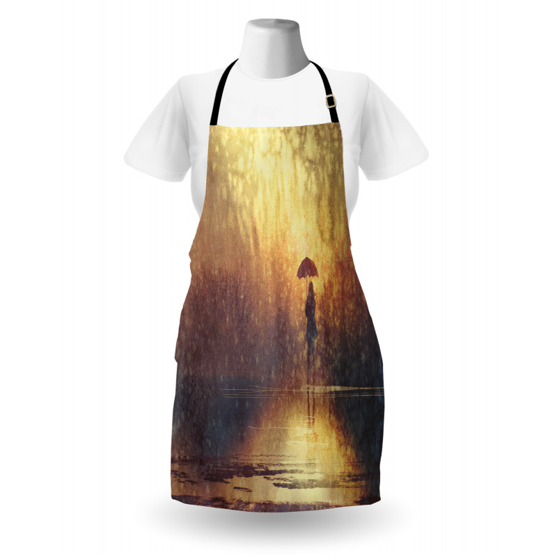 Woman Under the Rain Apron