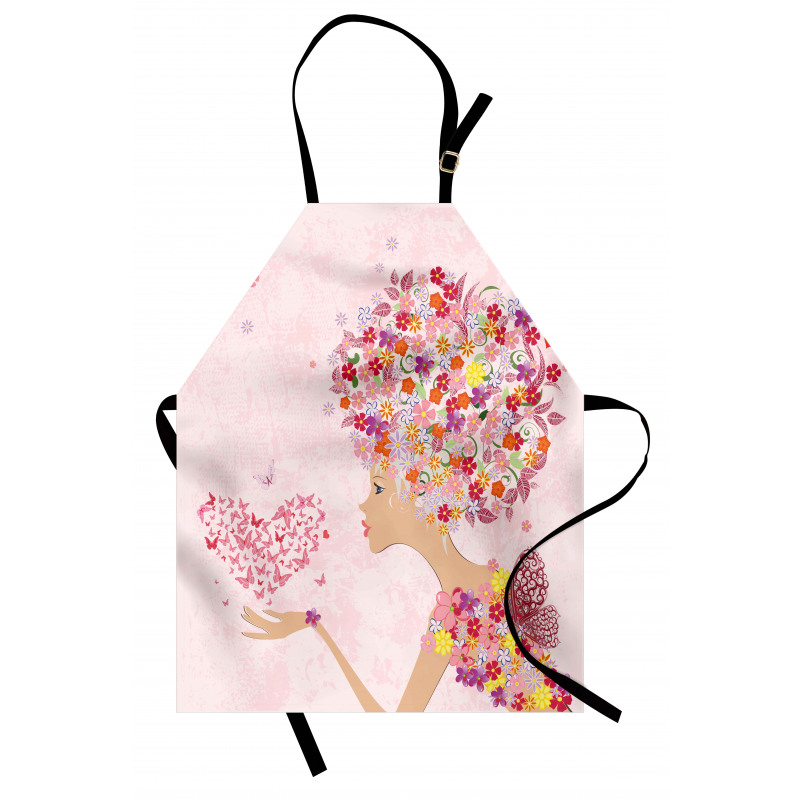 Flowers Girl Butterflies Apron