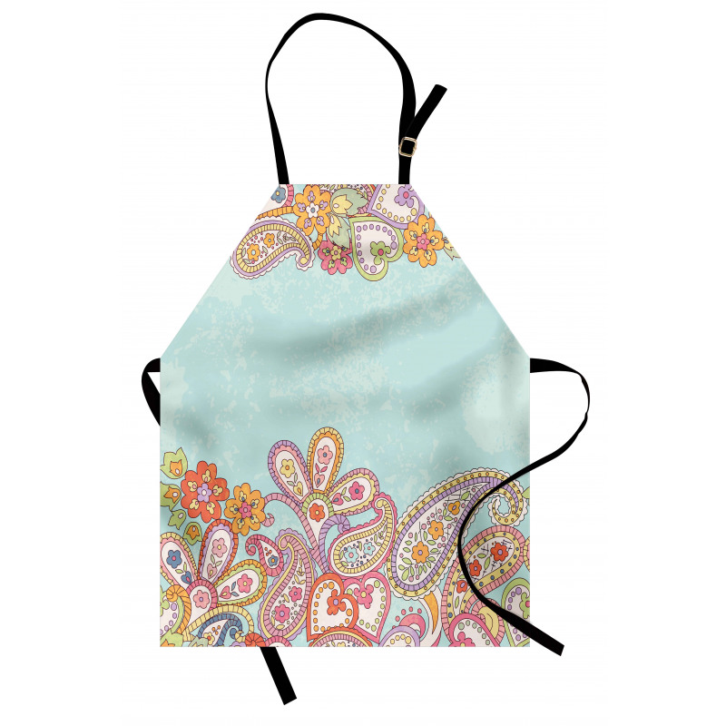 Hand Drawn Retro Paisley Apron