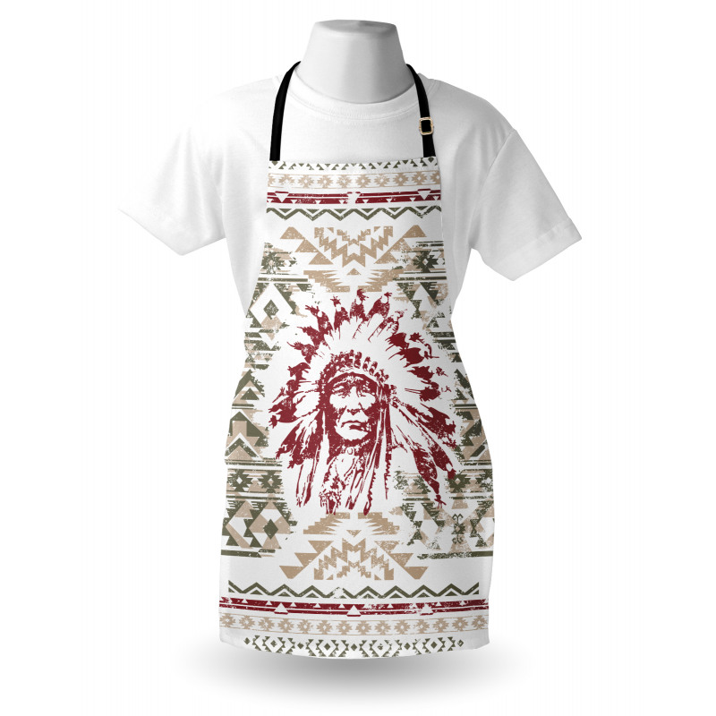 Vintage Portrait Grunge Design Apron