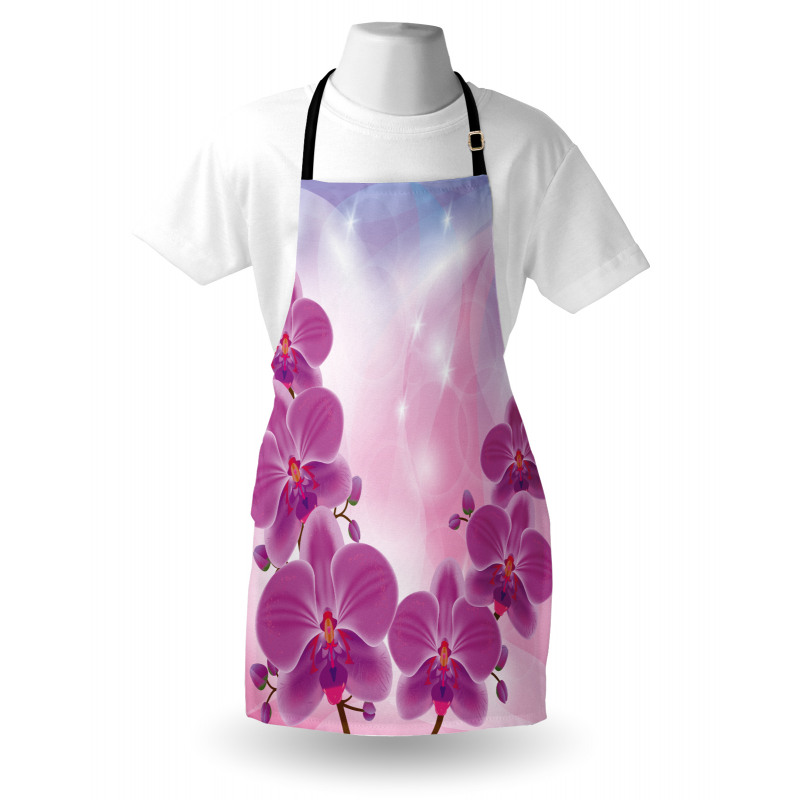 Exotic Orchid Flowers Apron