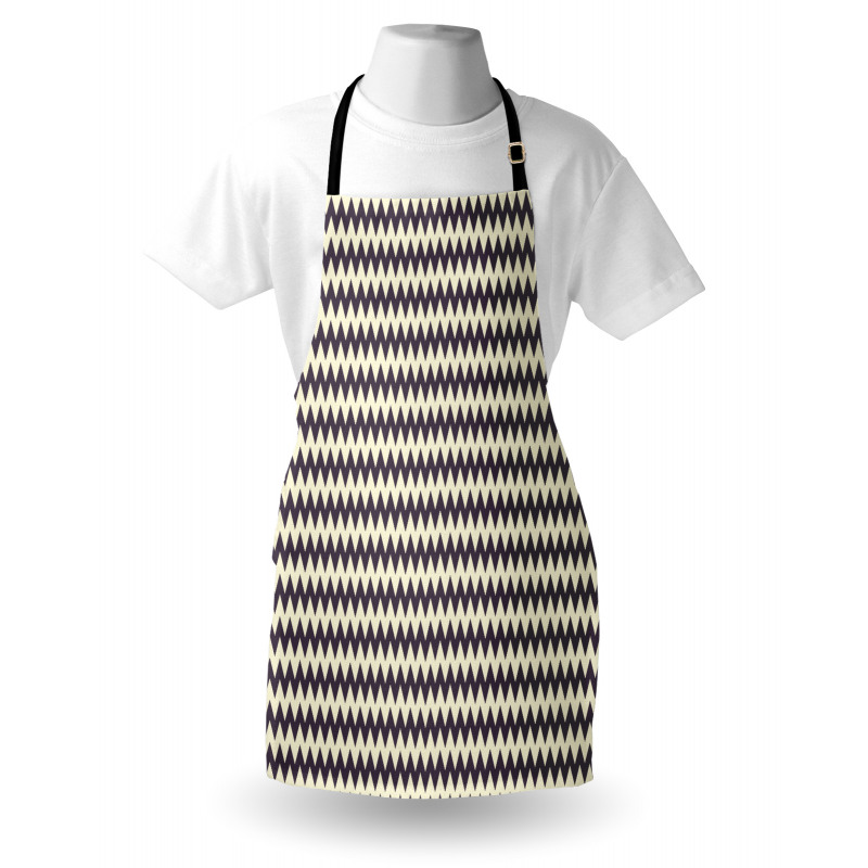 Narrow Sharp Zigzags Apron