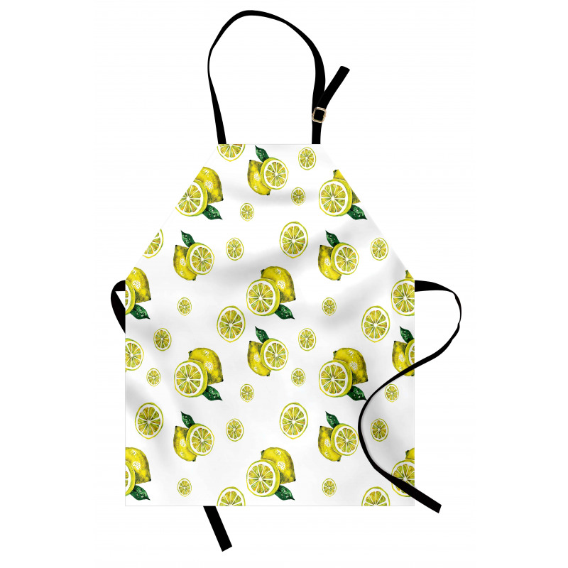 Lemon Slices Leaves Apron