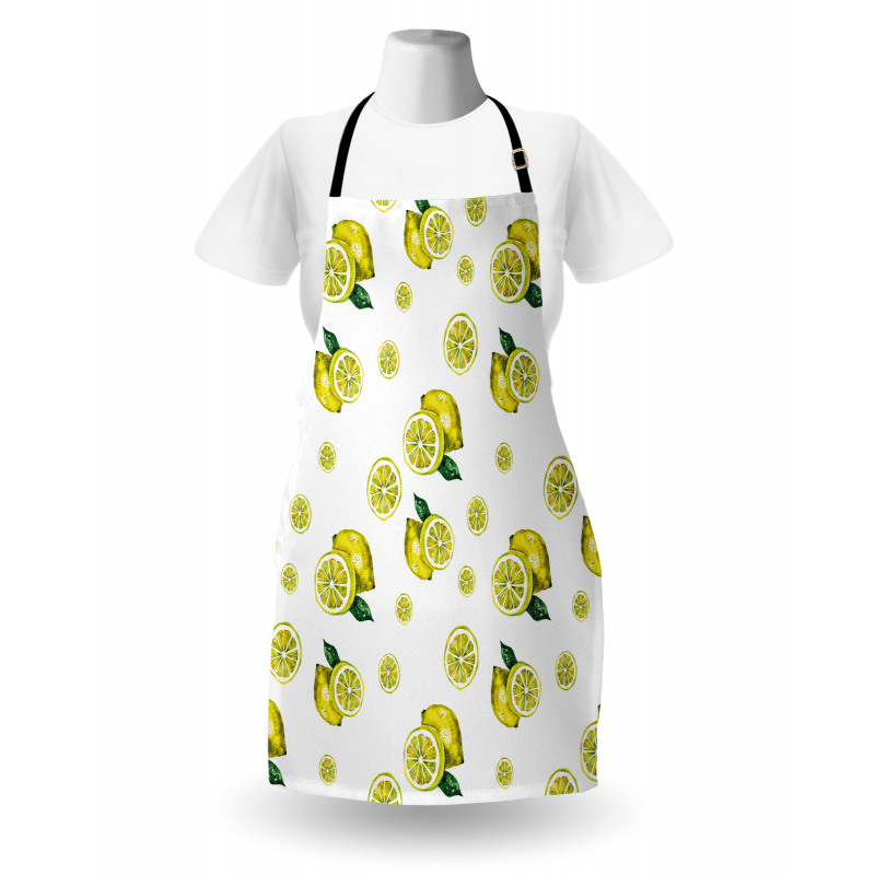 Lemon Slices Leaves Apron