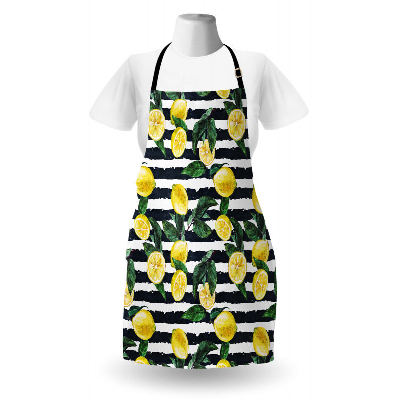 Fresh Lemons Striped Apron